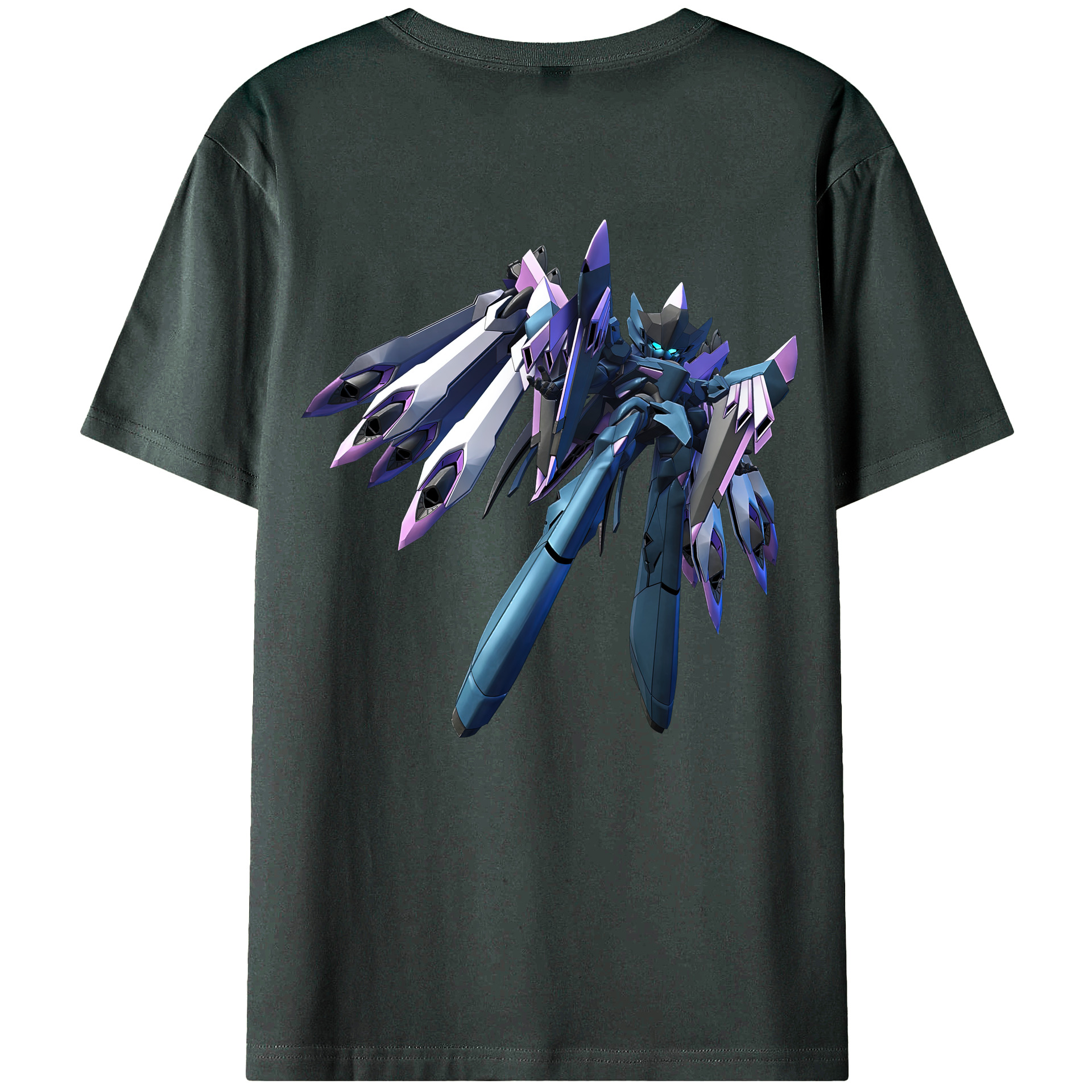 （画像用） 機動戦士ガンダム Mobile Suit Gundam 綿100％ メンズ半袖Tシャツ（バックプリント） 通気性